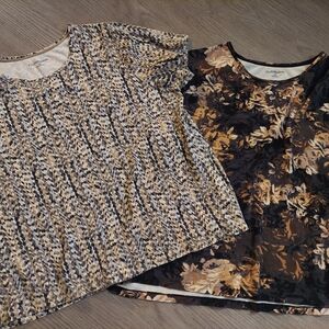 Croft & Barrow Flora Abstract Tops